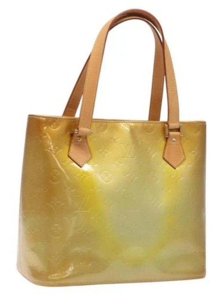 Louis Vuitton Monogram Vernis Houston Hand Bag Gris M91053 Lv Auth Bs22716
